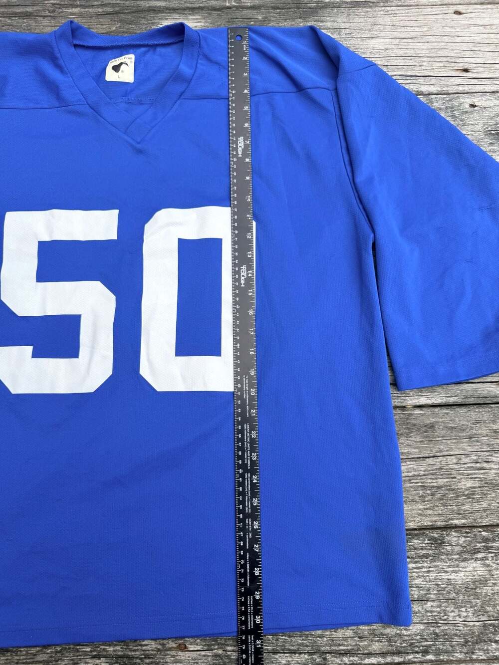 Wear The Pear Blue Hockey Practice Jersey Number 50 - Picture 6 of 9